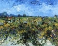 Le vignoble vert Vincent van Gogh paysage